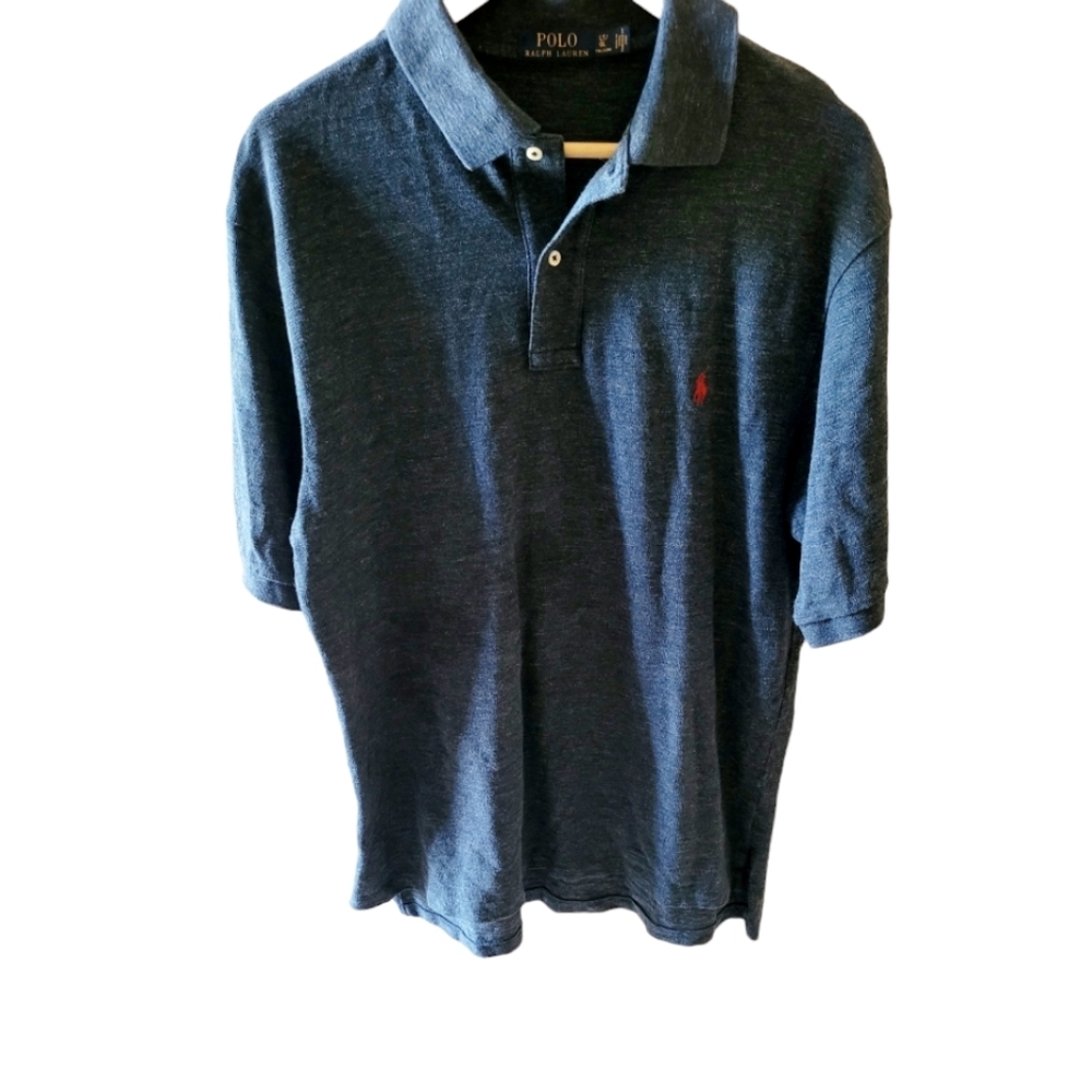 Polo Raph Lauren Denim Blue Men's Polo Shirt Size Large Tall Preppy Classic